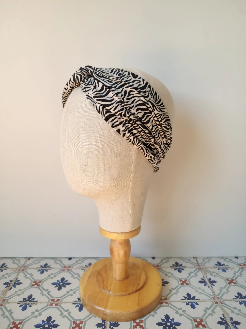 Turbante zebra txuria