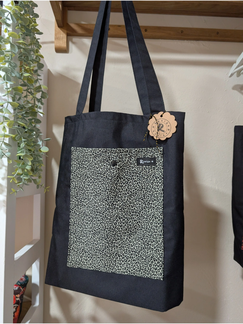 Tote leopardo grixa
