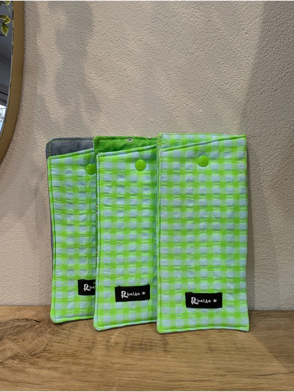 Betaurreko zorroa vichy berde fluor