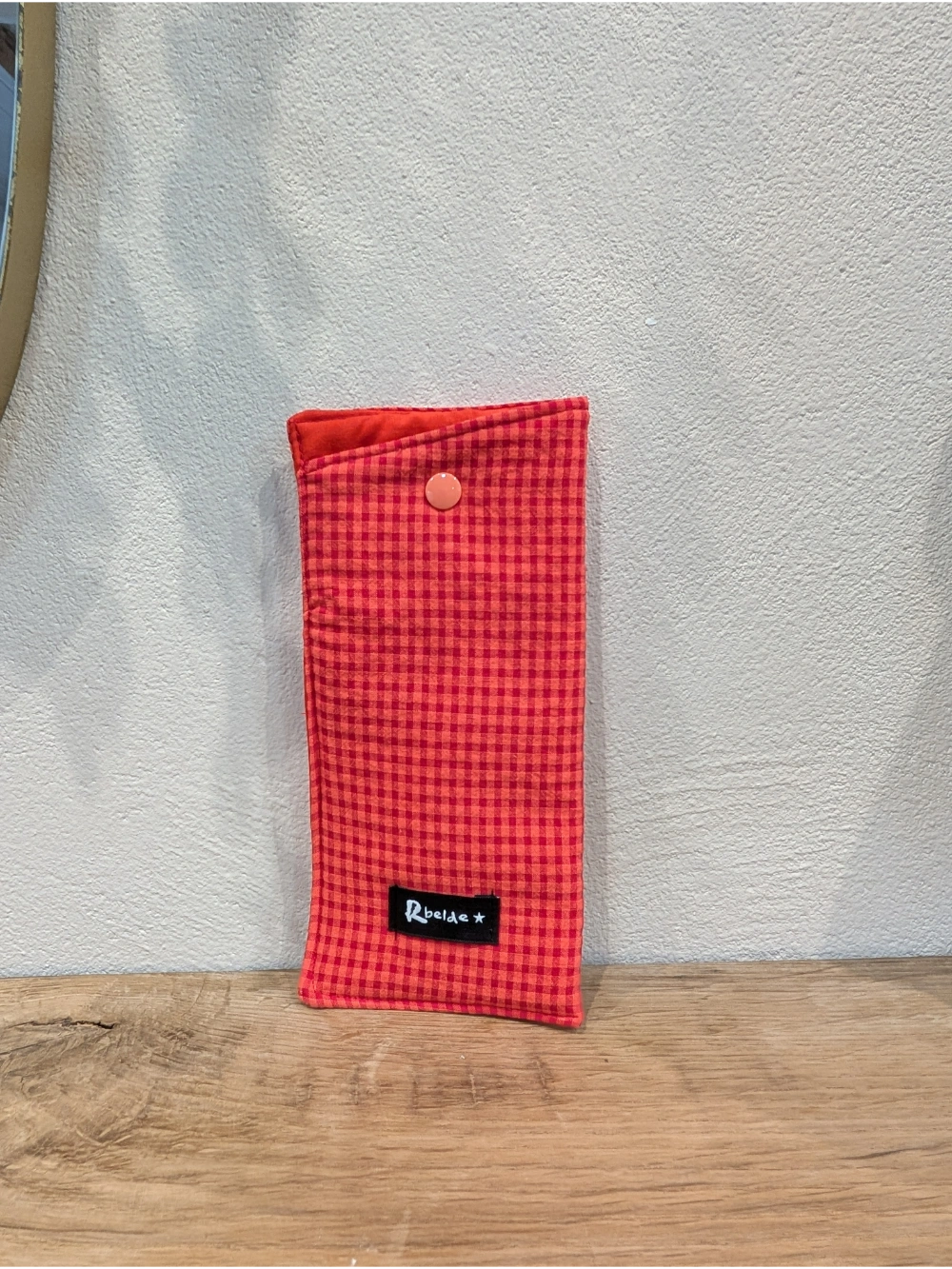 Betaurreko zorroa vichy naranja gorria