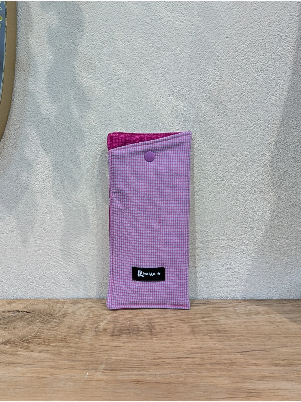 Betaurreko zorroa vichy lila fuksia