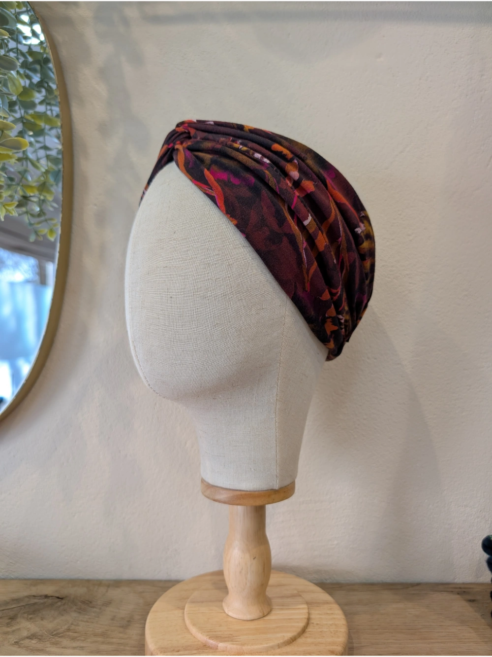 Turbante teja marroi loreduna