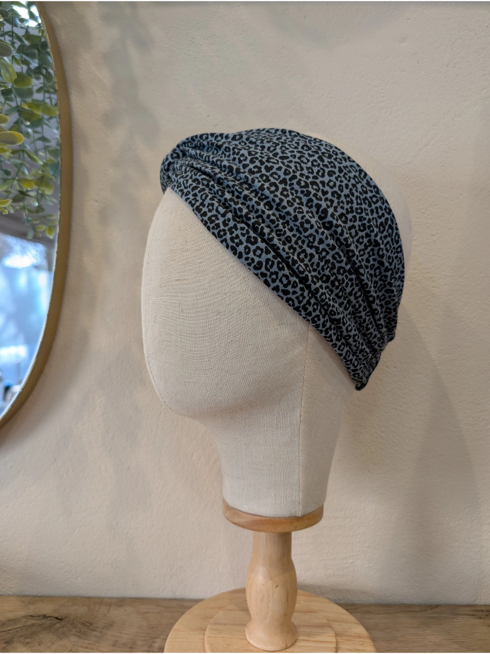 Turbante leopardo urdina