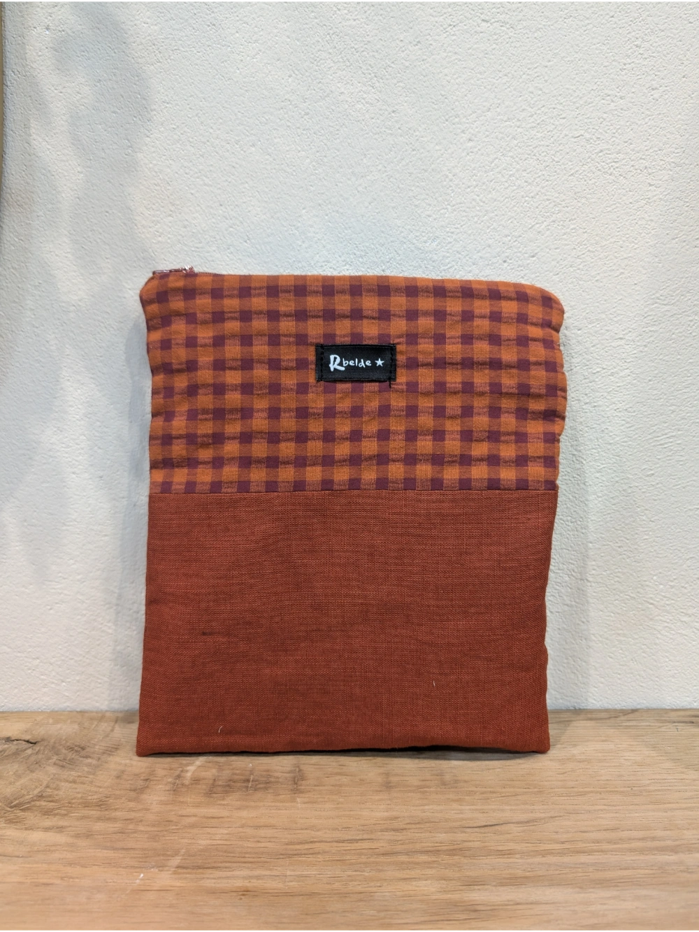 Liburu zorroa vichy naranja teja