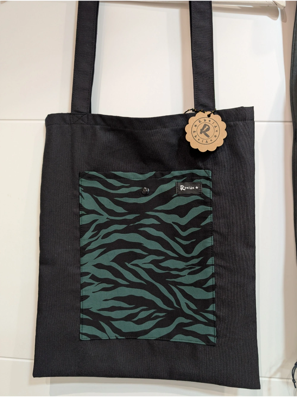 Tote zebra esmeralda