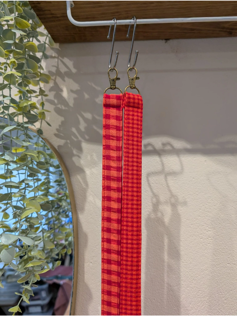 Giltzetako vichy naranja gorria