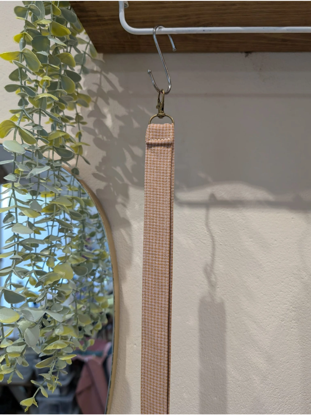 Giltzetako vichy beix mostaza