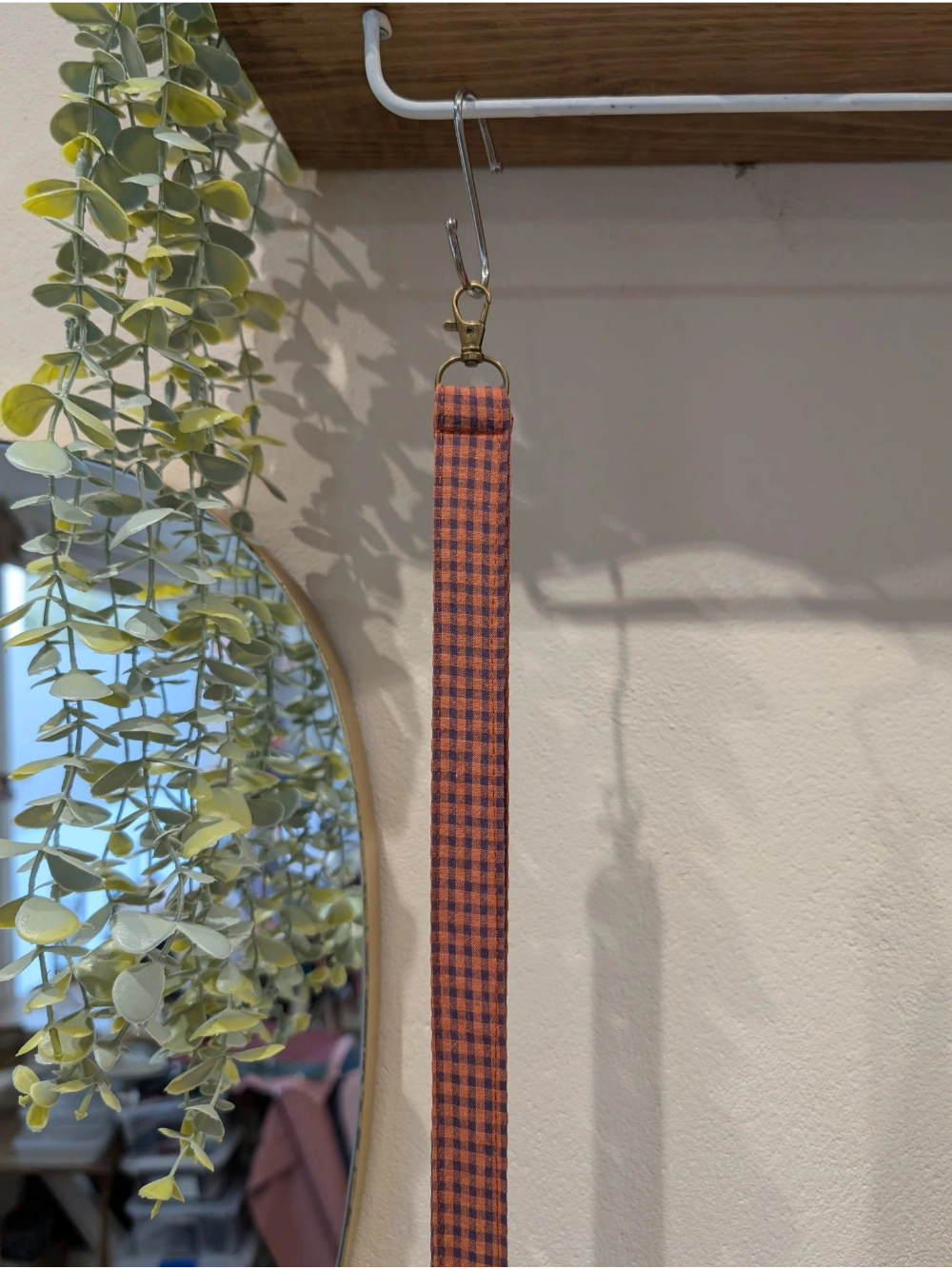 Giltzetako vichy naranja terracota urdina