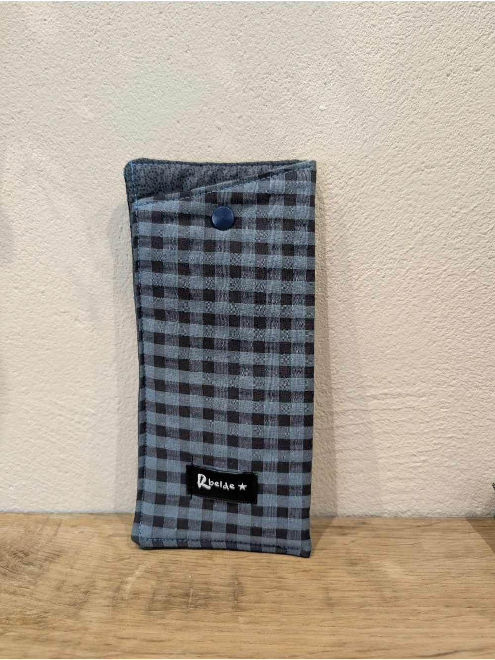 Betaurreko zorroa vichy grixa urdina