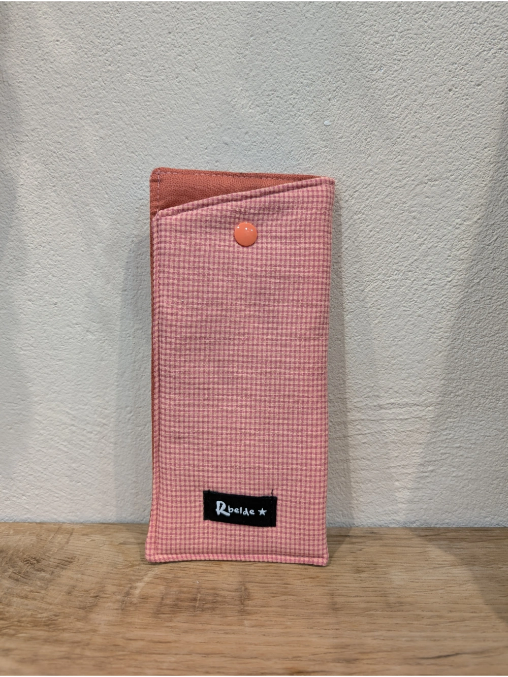 Betaurreko zorroa vichy arroxa hori krema