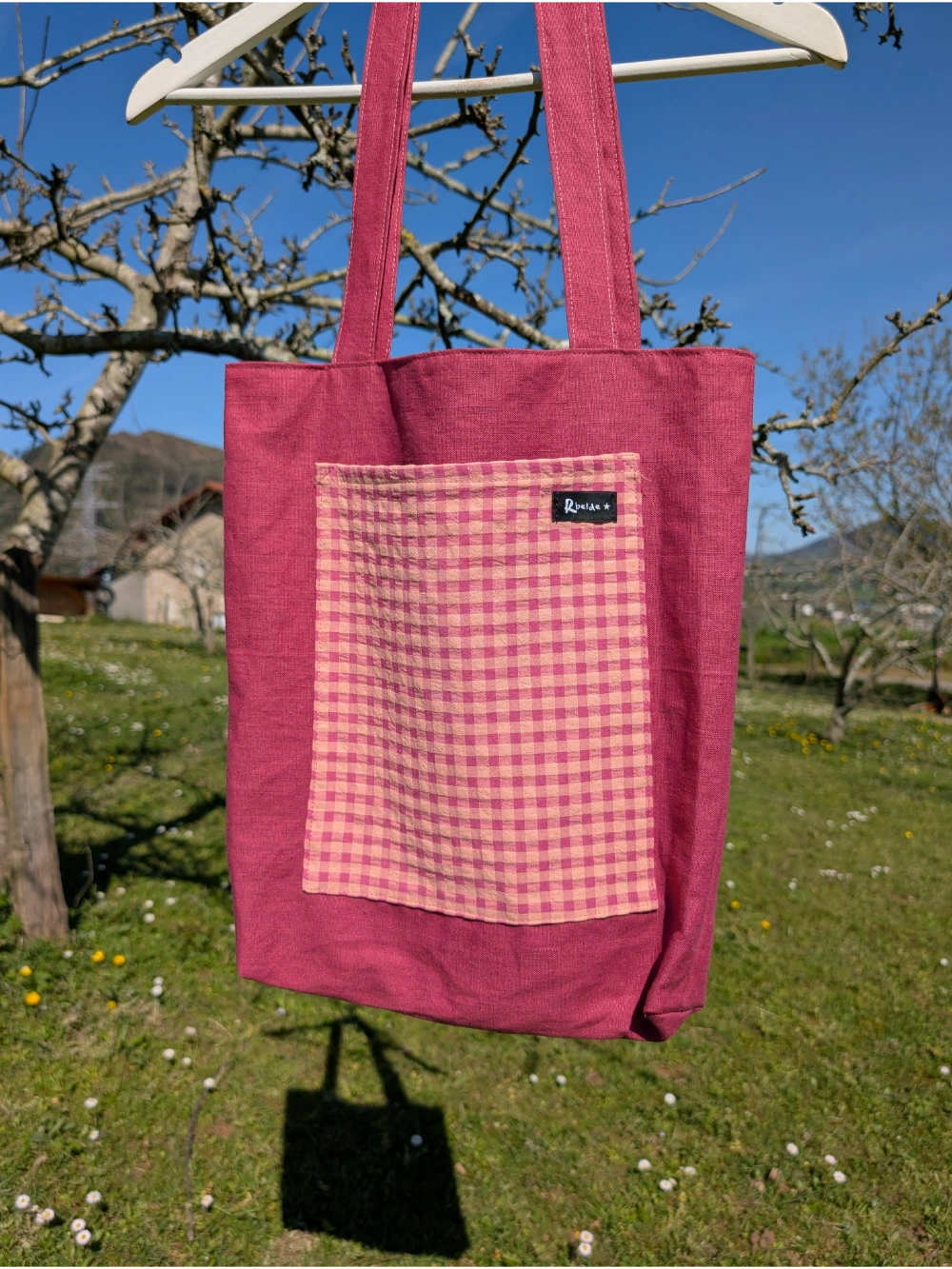 Aska lino txikle vichy arroxa hori krema handia 1