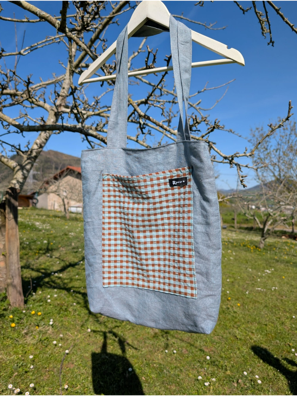 Aska lino urdin argia vichy turkesa marroia