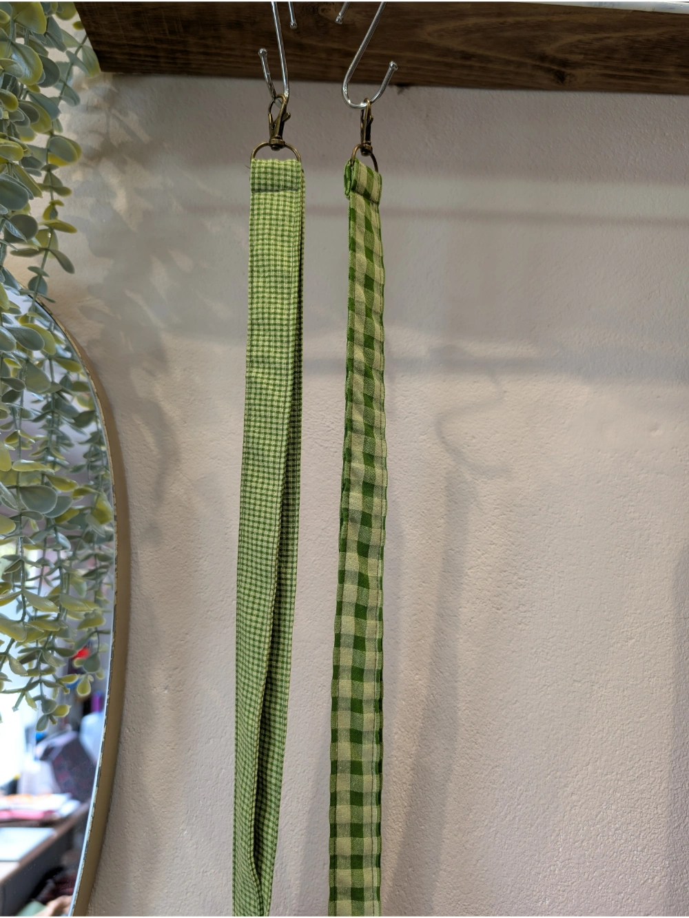 Giltzetako vichy berde pistatxo