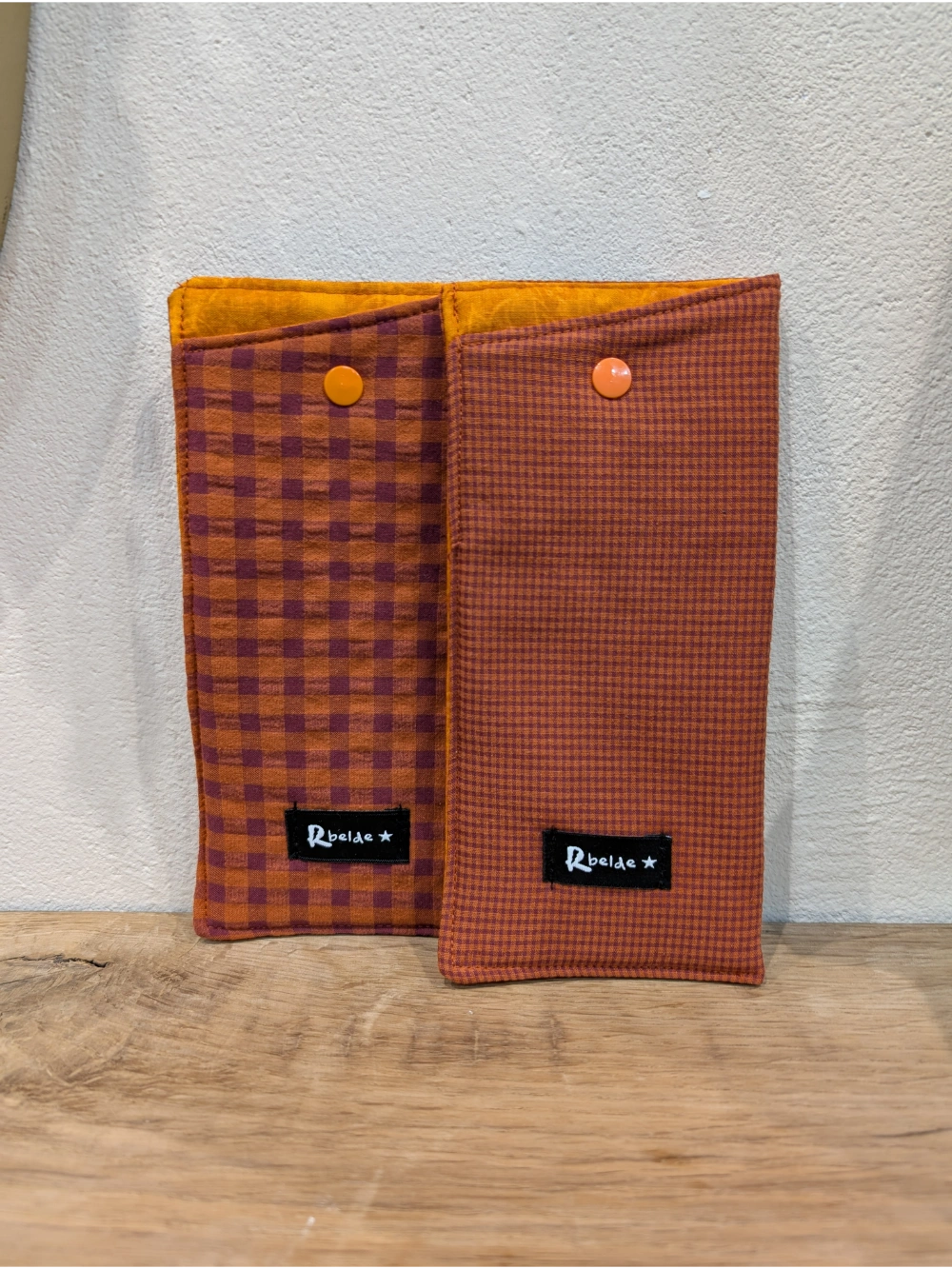 Betaurreko zorroa vichy teja naranja