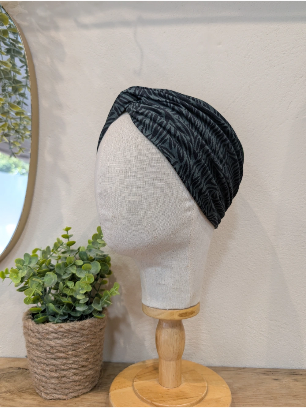Turbante zebra berde iluna